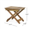 XINGHANZHENXUAN Outdoor Folding Wooden Side Table for Patio, Garden & Camping - 4 of 4