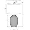 Monarch Specialties Lighting 26inchH Table Lamp Black Ceramic Ivory / Cream Shade Contemporary Modern - 4 of 4