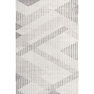 Nuloom Azzie Modern Zig Zag Pet Friendly Machine Washable Area Rug, 4' x 6', Beige - 1 of 4