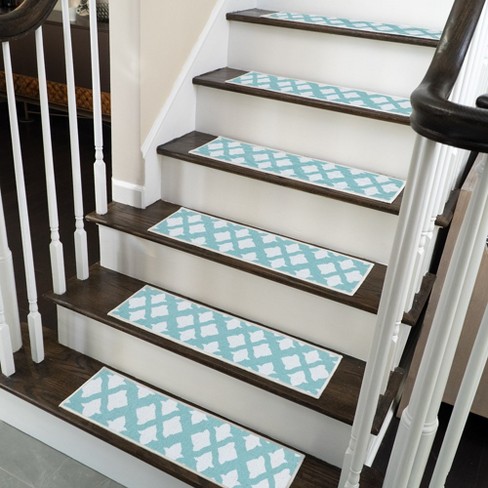 SussexHome Floral Design Cotton Anti-Slip Stair Treads, 9” X 28“ - image 1 of 4