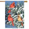 Briarwood Lane Winter Cardinal Trio House Flag Snowy Scene 28" x - 2 of 4