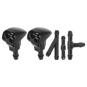 Unique Bargains Front Windshield Washer Nozzles Fit for Kia Sorento with Hose Connector - Black Pack of 5 - 1 of 4