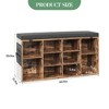 Shoe Bench with Storage, Entryway Bench with Cushioned Seat & Adjustable Shelves for Hallway and Mudroom - 2 of 4