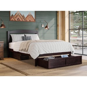AFI Furnishings Warren Platform Bed F with Foot Drawer ES - 1 of 4