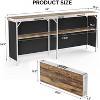 VINGLI 78" Portable Bar Table, 2-Tier Shelves, Mobile Bar Table for Events, Party, Camping, Picnic, Tradeshow, Indoor with Black Skirt - 3 of 4