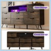 Jojoka Modern 8-Drawer Dresser TV Stand with LED Light, Power Outlets & Open Shelf – Fits 32-65" TVs for Bedroom or Living Room - 2 of 4
