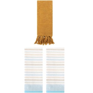 REGALWOVEN 3 Packs Cotton Absorbent Soft Bathroom Hand Towels - 1 of 4