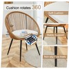 KTMBDW 3 Pieces Patio Set Outdoor Wicker Furniture Sets Modern Rattan Chair Conversation Sets with Coffee Table for Yard and Bistro, Natural - 3 of 4