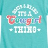Girls' - Instant Message - It's A Cowgirl Thing Fitted Short Sleeve Graphic T-Shirt - 2 of 4
