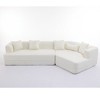 Modular Sectional Sofa, Convertible Sofa with Round Fiber,  Fabric Anti Wrinkle,  Upholstery Sofa Couch Minimalist Style for Living Room - 4 of 4