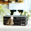 VIP Wood 7.5 in. Black Faux Book Feels Good to Be Home - 4 of 4