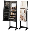 Mirror Jewelry Cabinet Standing Armoire Organizer Jewelry Storage with Full-Length Frameless LED Lights Mirror - 2 of 4