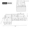NicBex Modular 128" Sectional Sofa Chenille Sleeper Couch Set with Ottoman and 3 Pillows for Living Room - 2 of 4