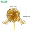 Unique Bargains Plastic Tree Stripes Gold Edge Large Satin Pull Bows 12 Pcs - 3 of 4