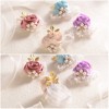 Unique Bargains Wrist Corsage Artificial Flower Elastic Band Fabric Wrist Corsage Bracelet - 4 of 4