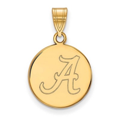 Black Bow Jewelry 10k Yellow Gold Alabama Crimson Tide NCAA Medium Pendant