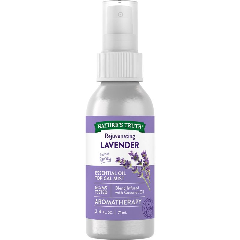 Nature's Truth Rejuvenating Lavender Aromatherapy Essential Oil Mist Spray - 2.4 fl oz, 1 of 5