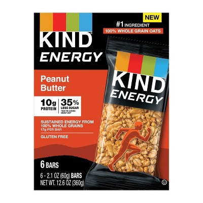 KIND Energy Bar Peanut Butter - 12.6oz/6ct