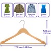 USTECH 30pk Suit Organiser Clothes Hanger Natural Wood - 4 of 4