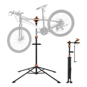 VEVOR Bike Repair Stand, 80 lbs Heavy-duty Steel Bicycle Repair Stand, Height Bike Maintenance Workstand with Magnetic Tool Tray Telescopic Arm,Black - 1 of 4