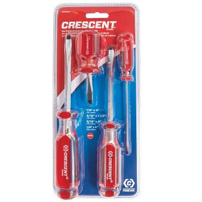 Crescent Slotted Screwdriver Set 4 pc