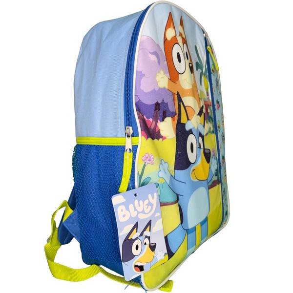 Mochila escolar de 16 pulgadas para niños de Bluey con Bingo a cuestas, de nailon azul, para niños y niñas de 3 años en adelante 5