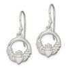 Black Bow Jewelry 12mm Claddagh Dangle Earrings in Sterling Silver - 2 of 4