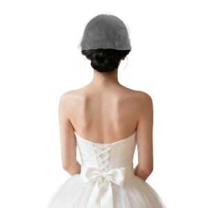 Unique Bargains Small Veil Hair Clip Wedding Veil White 1 Pc - 1 of 4