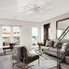 Modern White LED Ceiling Light Fixture, Flush Mount Wave Design Chandelier for Living Room Bedroom - 4 of 4