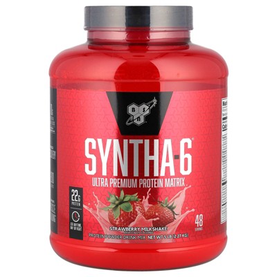 BSN Syntha-6®, Ultra Premium Protein Matrix, Strawberry Milkshake, 5 lbs (2.27 kg)