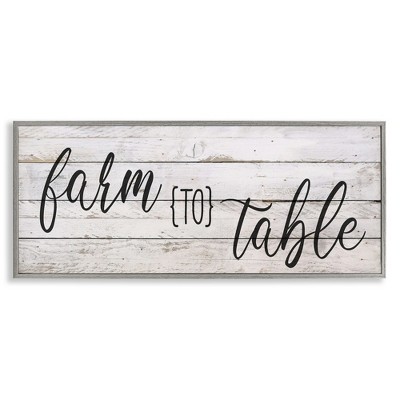 Stupell Industries Planked Style Farm to Table, 24" x 10"