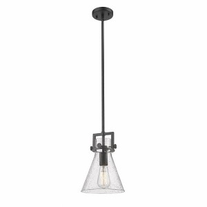 Newton Cone - 1 Light Stem Hung Pendant In Industrial Style-11.38 Inches Tall and 8 Inches Wide - 1 of 1
