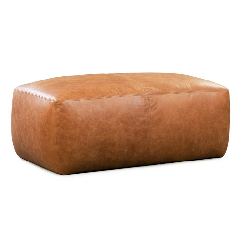 Target shop leather ottoman