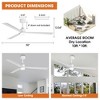 Parrot Uncle 50" White Modern Ceiling Fan with Remote - 4 of 4