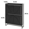 Shoe Storage Cabinet with Flip Drawers, Entryway Freestanding Shoes Rack - 3 of 4