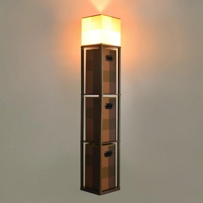 5' Multifunctional Minecraft Torch Floor Lamp with Storage