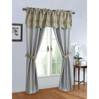 Kate Aurora Complete 5 Pc. Sheer Window in a Bag Curtain & Valance Set