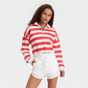 Women's French Terry 1/2 Zip Sweatshirt - JoyLab™ - 1 of 3