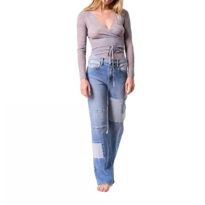 Women's Comfort Stretch Patch Jeans - sneak peek