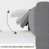 Queen Size Upholstered Bed Frame with USB Charging Ports, Adjustable Headboard & Linen Fabric, No Box Spring Needed, Heavy Duty Mattress Foundation - 4 of 4