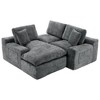 JUJABU Modular 107.9'' Sectional Sofa with Double-Layer Cushions & Storage Pockets for Living Room - 4 of 4