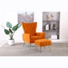 Lyngins Velvet Accent Chairs with Ottoman,Upholstered Arm Chairs for Living Room,Bedroom - 2 of 4