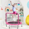 Infans 36" Kids Trampoline Rebounder W/Full Covered Handrail & Pad Indoor Outdoor Pink - 2 of 4