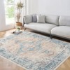 10x13 Large Area Rug Machine Washable Rug Vintage Printed Non Slip Low Pile Rug Retro Stain Resistant Rug - 2 of 4