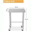 Stainless Steel Work Table 300LBS, NSF Heavy Duty Prep Table with Adjustable Feet & Locking Casters for Kitchen, Restaurant, Garage, Workshop - 3 of 4