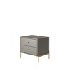 Sapphtopaz Modern Nightstand with 2 Drawers Elegant Bedside Table with Rounded Knobs & Steel Legs Night Stand for Bedroom, Living Room - 2 of 4