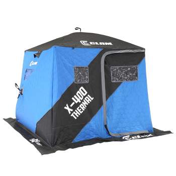 Outsunny 4 Person Ice Fishing Shelter, Waterproof Oxford Fabric Portable  Pop-up Ice Tent With 2 Doors For Outdoor Fishing : Target