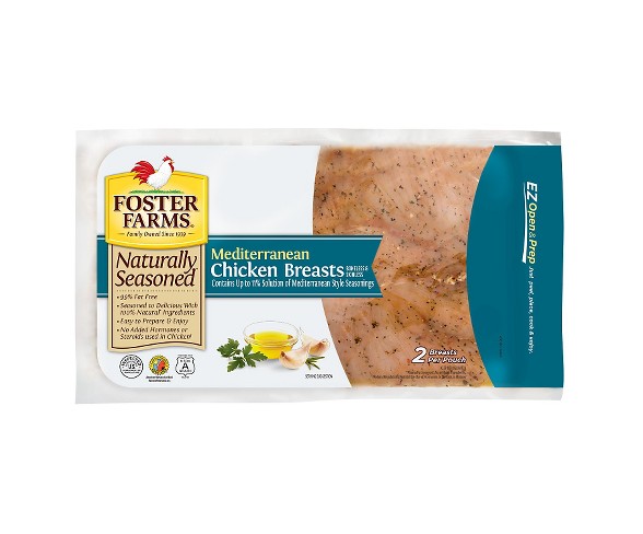 Foster Farms Naturally Seasoned Mediterranean Marinated Chicken Breast - 0.85-1.6lbs - price per lb