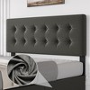 Full Size Bed Frame with 4 Storage Drawers and Headboard, Linen Upholstered Platform Bed Frame with Wooden Slats Support, Button Tufted Design - 4 of 4