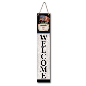 Courtside Market Americana Flower Tub 7x40 Hanging Artboard with Twine - 1 of 2
